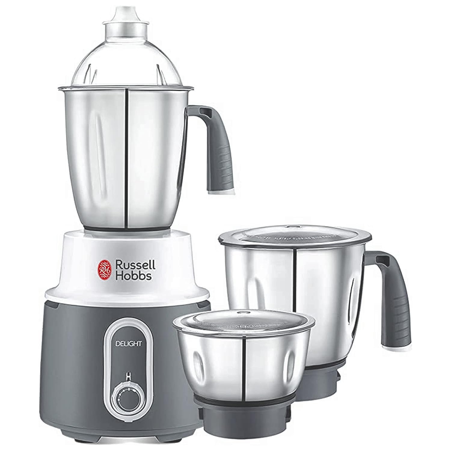 Russell Hobbs 3-in-1 MIXER GRINDER 750W Multifunctional Grinder with St. Steel Leak proof Jars & Blades 3 Speed مطحنة وخلاط بتصميم 3 في 1 متعدد الوظائف بقدرة 750 واط من راسل هوبز باوعية مضادة للتسرب وشفرات من الستانلس ستيل، 3 سرعات Russell Hobbs 3-in-1 MIXER GRINDER 750W Multifunctional Grinder with St. Steel Leak proof Jars & Blades 3 Speed مطحنة وخلاط بتصميم 3 في 1 متعدد الوظائف بقدرة 750 واط من راسل هوبز باوعية مضادة للتسرب وشفرات من الستانلس ستيل، 3 سرعات